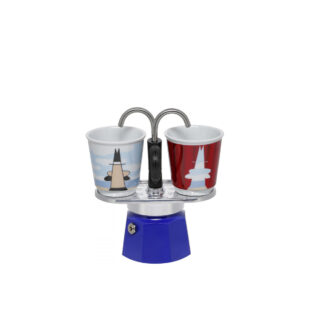 [:en]Bialetti Mini Express Magrite Espresso Maker With Cups 1x2[:ka]ნაკრები ყავის მადუღარა ორი ჭიქით Mini Express Magrite Bialetti[:]