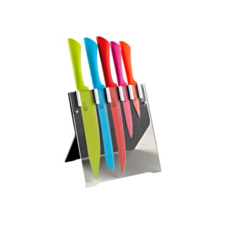 [:en]Richardson Sheffield  Love Colour Original Knife Block Set 5 PCS[:ka]სამზარეულოს დანების ნაკრები სადგამით 1x5 Love Colour Richardson Sheffield[:]