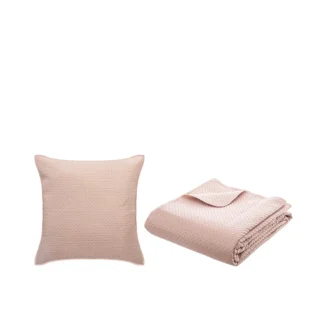 [:en]Atmosphera Dolce Pink Bedspread With 1x2 Pillowcases 260x240 CM[:ka]საწოლის გადასაფარებელი 1x2 ბალიშის პირით 260x240 სმ ვარდისფერი Dolce Atmosphera[:]