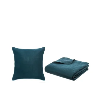 [:en]Atmosphera Dolce  Blue Bedspread With 1x2 Pillowcases 260x240 CM[:ka]საწოლის გადასაფარებელი 1x2 ბალიშის პირით 260x240 სმ ლურჯი Dolce Atmosphera[:]